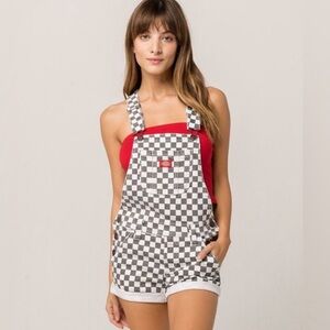 Dickies Checkered Shortall Overalls Size M